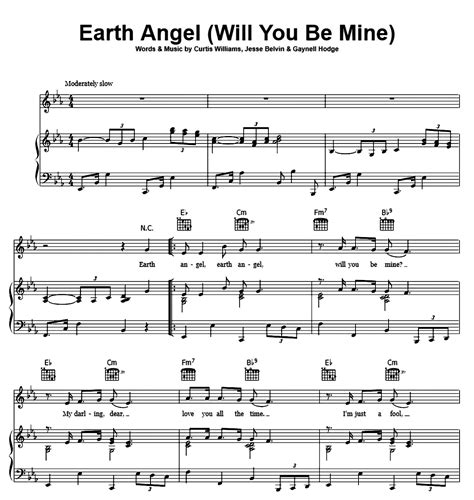 Earth Angel by The Platters Sheet Music - Meta-chords