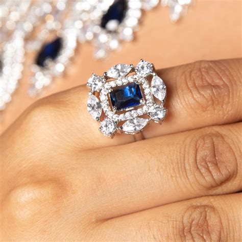 BK Fashion Silver Plated AD Stone Finger Rings – JewelEMarket