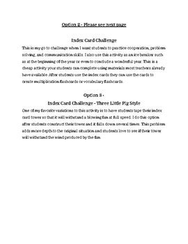 Tallest Tower Note Card Challenge 的图像结果