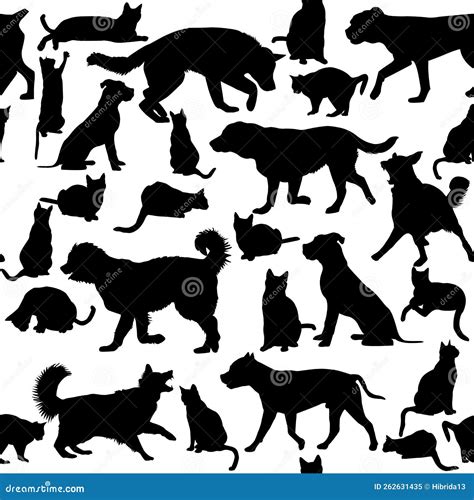Dogs Silhouettes Of Different Breeds. Silhouettes Dog Vector Images | CartoonDealer.com #232608243