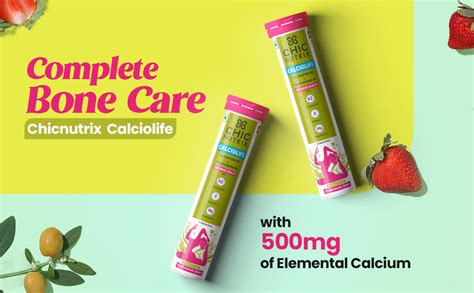 Chicnutrix Calciolife - Daily Calcium with Vitamin D3| Vegan tablets ...