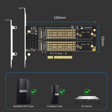 GLOTRENDS PA21 Adaptador dual M.2 NVMe a PCIe 4.0 X8 India | Ubuy