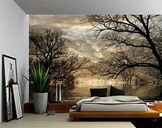 Jumbo Wall Murals by Autumn Tree Forest Lake Large Wall Mural Self Adhesive Jumbo Wall Murals