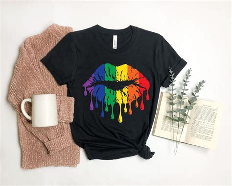 Rainbow Pride Shirt, Rainbow Lips Shirt, Lips Shirt, Lgbt Shirt, Pride ...