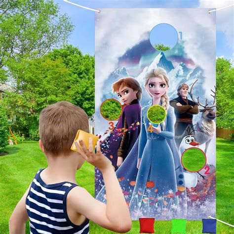 Buy Frozen Toss Game Banner with 3 Bean Bag Fun Carnival Game for Kids ...