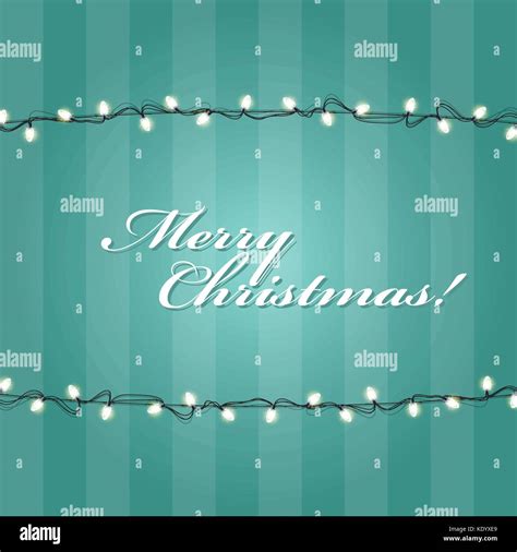 Christmas Lights garlands frame - festive lights Stock Vector Image ...