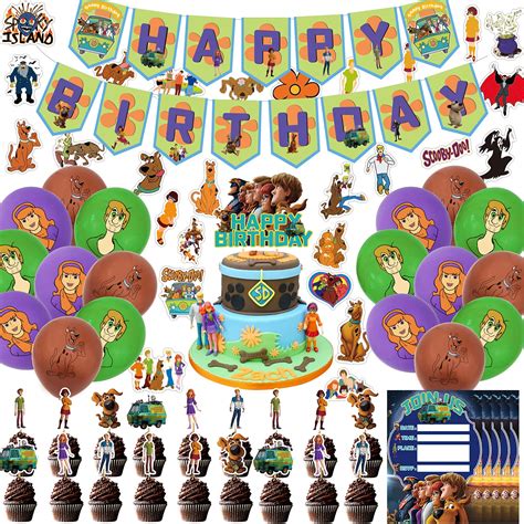 Buy Birthday Party Supplies for Scooby Dooo, 114 Pcs Birthday Party ...