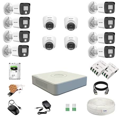 Clocite HIKVISION Full HD 16 CH DVR, 2 MP 4 Dome & 8 Bullet Cameras ...