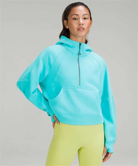 Lululemon Scuba Oversized Half-Zip Hoodie - Electric Turquoise - lulu ...