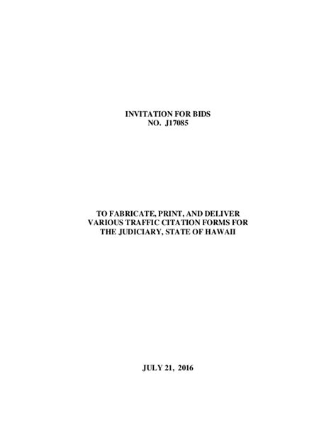 Fillable Online courts.ehawaii.govdocsfinancialsvcsINVITATION FOR BIDS ...