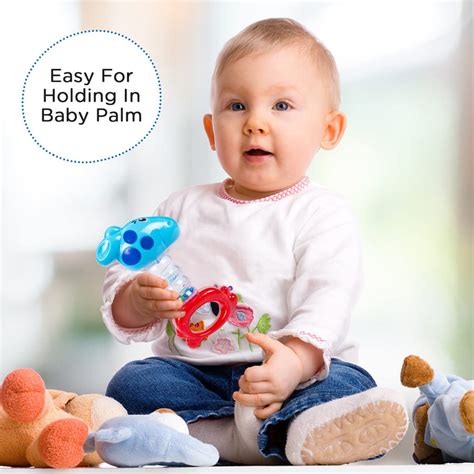 BPA Free 360° Rotating Rattle - Blue | Mee Mee – MeeMee.in