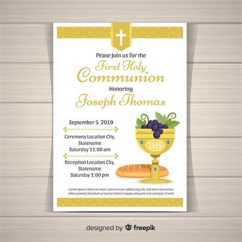 Page 3 | First holy communion invitation Images - Free Download on Freepik
