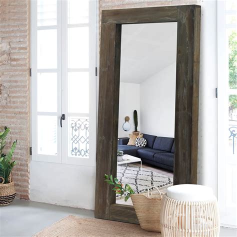 Wood Floor Length Mirror