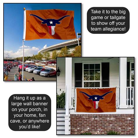 Texas State Colors Longhorns Flag - State Street Products