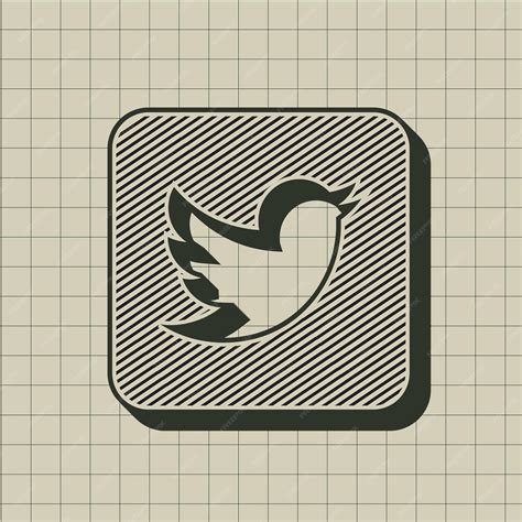 Premium Vector | Vintage style old twitter logo icon
