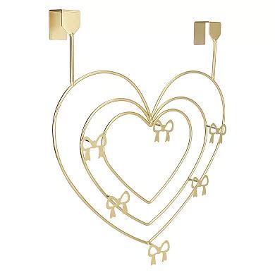 Belle Maison Heart Shaped Over The Door Multi Bow Hooks