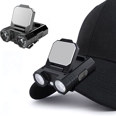 Amazon.com: LED Headlamp Rechargeable, Hat Light Clip on Cap, 400 Lumen ...