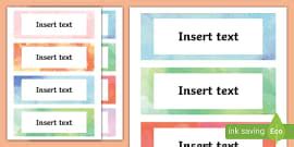 👉 Classroom Editable Name Labels -Tray Labels - Twinkl