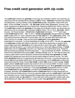 Image result for Credit Card Numbers with Zip Code