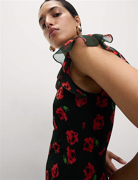 Buy Printed Cowl Neck Midaxi Dress at Marks & Spencer