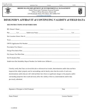 Fillable Online dem ri RIDEM, Office of Water Resources, Onsite ...