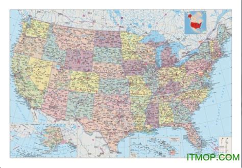 美国地图城市-城市，在美国地图(北美洲-美国)