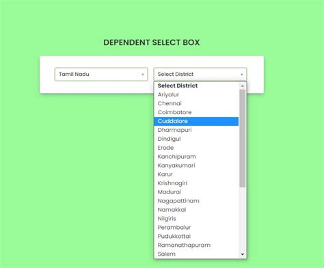 Creating Dependent Select Box with JavaScript