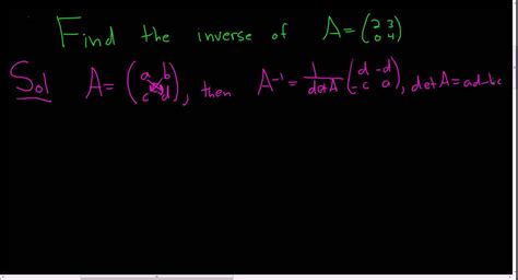 Image result for 2X2 Matrix Inverse