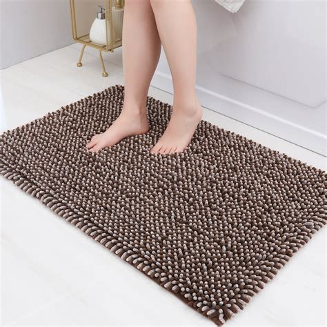 COSY HOMEER 24"x36" Microfiber Bathroom Rugs, Quick Dry, Chenille, Non ...