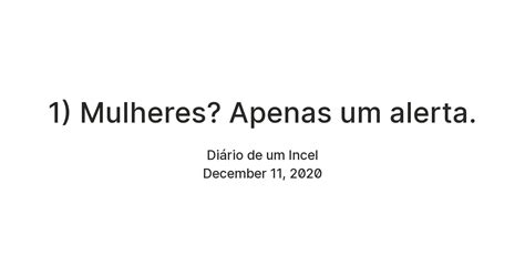 1) Mulheres? Apenas um alerta. — Teletype