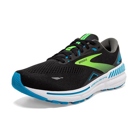 Brooks Mens Adrenaline Gts 23 Sneaker Black Hawaiian Ocean Green ...