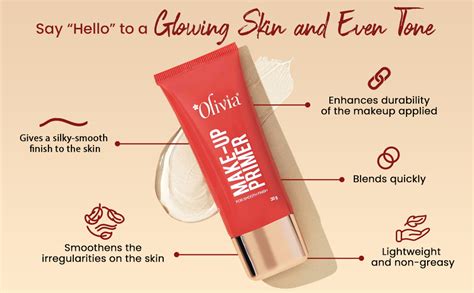 Buy Olivia Matte Face Primer, Makeup Primer for Poreless Smooth Long ...