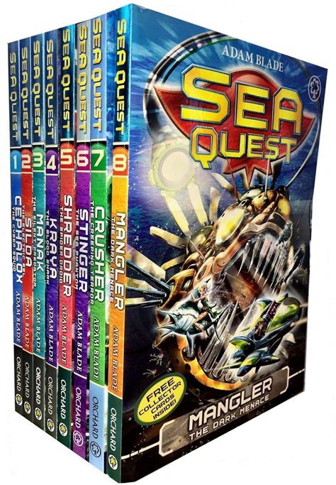Sea Quest Series 8 Books Set Collection (Mangler The Dark Menace ...