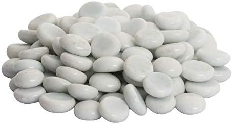 Color Stone Milkywhite Glass Decorative Pebbles Stones for Outdoor ...