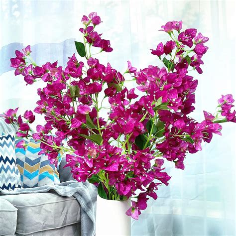 Buy Litleo Silk Bougainvillea Branches Faux Artificial Bougainvillea ...