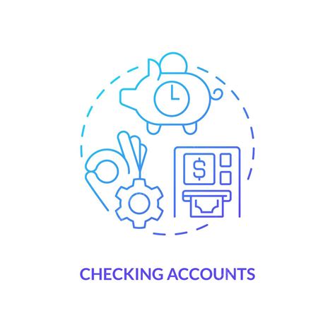 Checking Accounts Blue Gradient Concept Icon Financial Graphic Modern ...