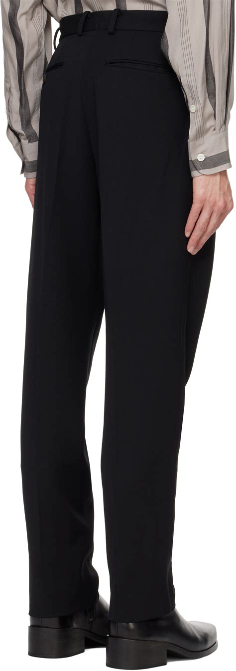 WACKO MARIA Black Pleated Trousers Wacko Maria