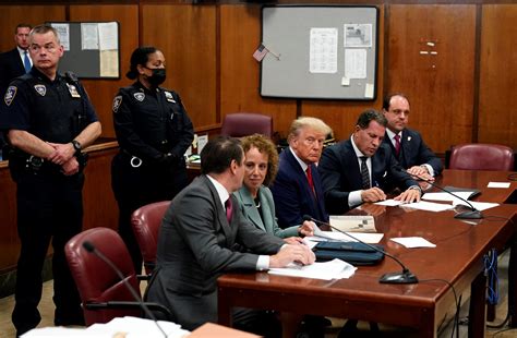 Trump leaves criminal court after historic hearing