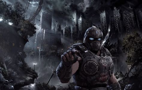 Wallpaper city, Microsoft, battlefield, soldier, sky, chaos, Gears of ...