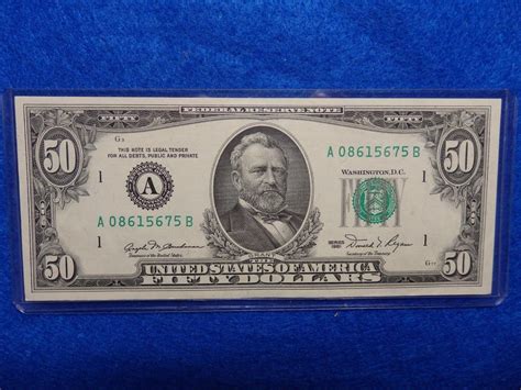 Vintage / Authentic Series 1981 Fifty Dollar Bill | $50 (5675 ...