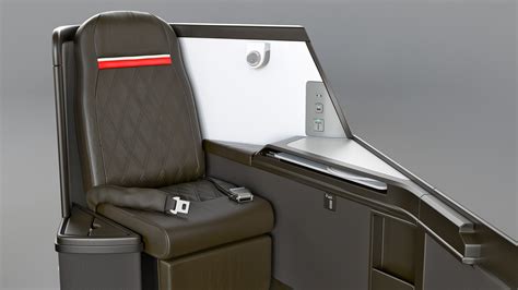 Airplane Business Class Seats Side 3D model | 3D Molier International
