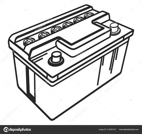 Car Battery Drawing