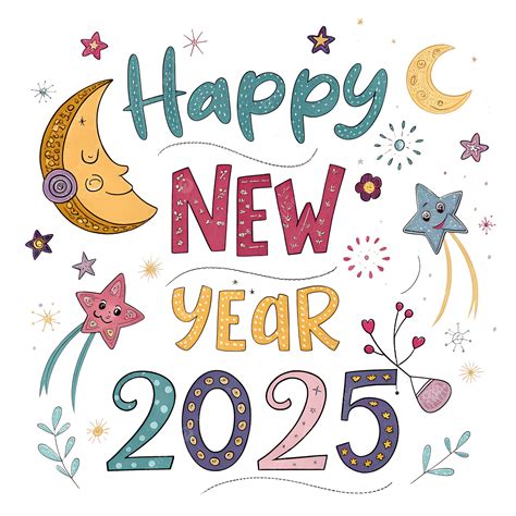 Happy New Year 2025 Typography, 2025, New Year, Happy New Year PNG Transparent Image and Clipart ...