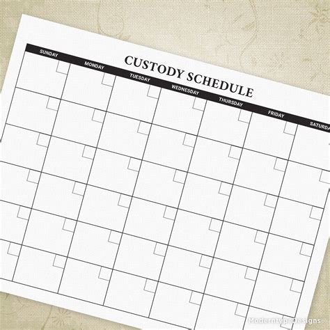 Free Fillable Custody Calendar | dev.onallcylinders.com