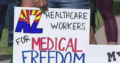 Arizona health care workers protest against mandatory COVID-19 ...