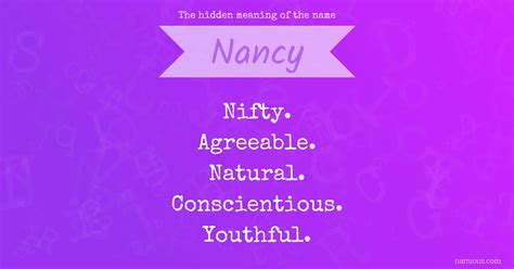 The hidden meaning of the name Nancy | Namious