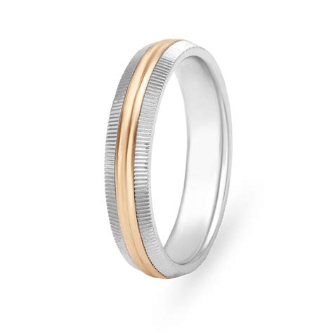 Sleek Platinum and Rose Gold Ring