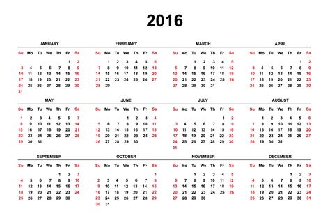 2016 Calendar Free Stock Photo - Public Domain Pictures
