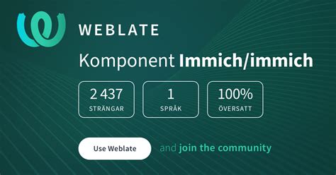 Immich/immich — Swedish @ Hosted Weblate