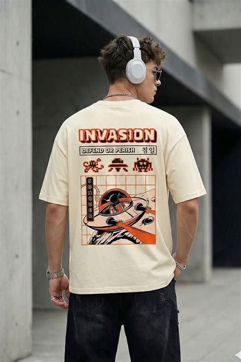 Invasion Swanwhite Oversized Graphic Printed T-shirt – Veirdo